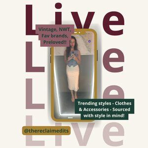 I'm LIVE!!! Come hang & shop. Modern & Vintage ❤️ to know when I’m live!!